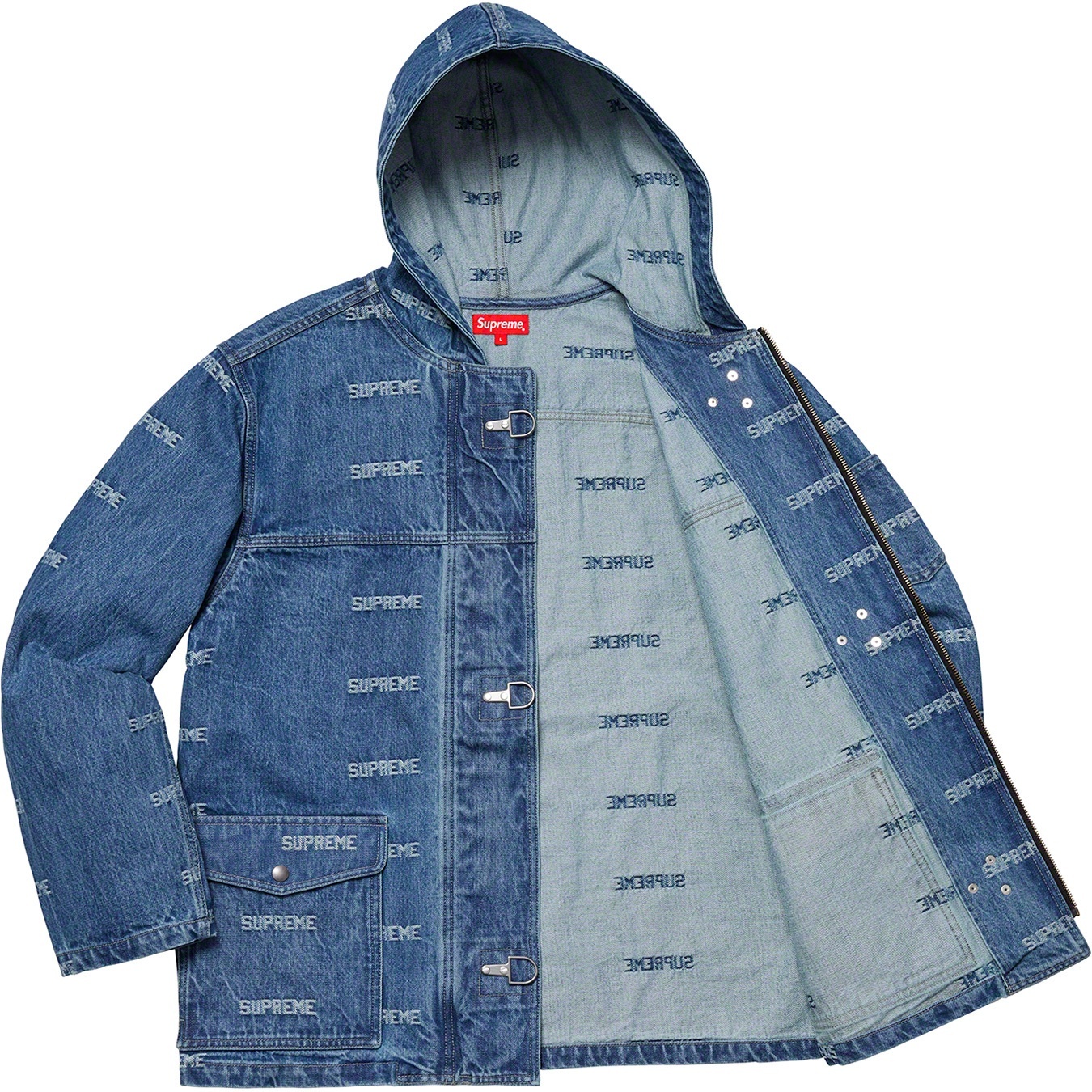 Logo Denim Turnout Jacket view 12